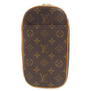 Louis Vuitton Monogram Leather Brown Pochette Ganjou Body Bag